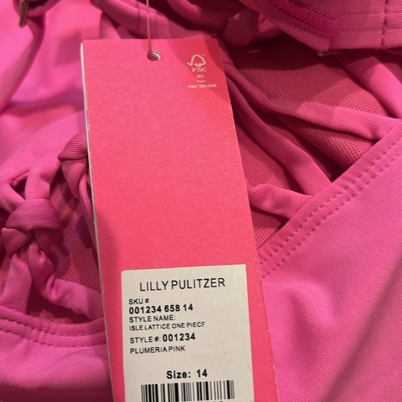 Lilly Pulitzer Isle Lattice One-Piece Swimsuit NWT - Picture 9 of 11